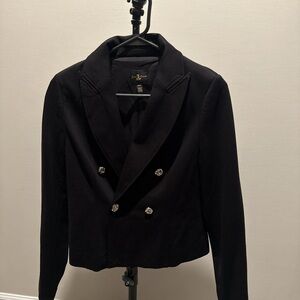 Julius Black Double-Breasted Blazer